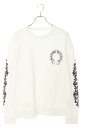 クロムハーツ Chrome Hearts サイズ:M SWTSHRT PLVR バックホースシュー袖フローラルプリントスウェット(ホワイト)【914052】【S...