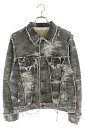 ターク TAAKK サイズ:2 TA24AW-BL051 ダメージ加工デニムジャケット(グレー)【024052】【BS99】【メンズ】【中古】bb132#rinkan*B(4)