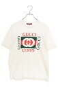 グッチ GUCCI サイズ:S 788093 XJGL3 ロゴプリントTシャツ(ホワイト×レッド×グリーン)【914052】【SB01】【メンズ】【中古】bb3...