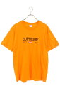 シュプリーム SUPREME サイズ:M 21AW Est.1994 Tee フロントロゴプリントTシャツ(オレンジ)【024052】【OM10】【メンズ】【中...