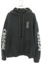 クロムハーツ Chrome Hearts サイズ:L SWTSHRT HD ZIP 袖ロゴプリントプルオーバーパーカー(ブラック)【914052】【SS13】【...