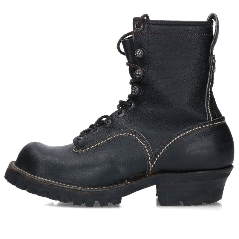 クロムハーツ Chrome Hearts ×ウエスコ WESCO サイズ:9E JOBMASTER ジョブマスター 旧ロゴオールドレザーブレードレースアップレザ...