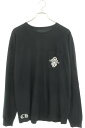 クロムハーツ Chrome Hearts サイズ:L CH L S 1 バックヴァインダガープリント長袖カットソー(ブラック×パープル)【124052】【SJ0...