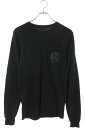 クロムハーツ Chrome Hearts サイズ:S CH L S 1 バックホースシュープリント長袖カットソー(ブラック×ネイビー)【524052】【SJ02...