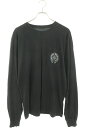 クロムハーツ Chrome Hearts サイズ:L CH L S 1 バックホースシュープリント長袖カットソー(ブラック×グレー)【124052】【SJ02】...
