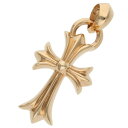 クロムハーツ Chrome Hearts 22K CH CRS SML W BALE スモールCHクロス Wベイル ゴールドネックレストップ(イエローゴールド...