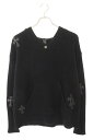 クロムハーツ Chrome Hearts サイズ:S クロスパッチ付きニットパーカー(ブラック×シルバー)【124052】【SS07】【メンズ】【中古】bb31...