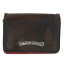 クロムハーツ Chrome Hearts CRD CSE3PKTWDV1 アーチロゴプレート3ポケットカモ柄レザーカードケース(ブラック×レッド)【22405...