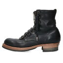 クロムハーツ Chrome Hearts ×ウエスコ WESCO サイズ:8.5E FIREMAN センターダガージップレースアップレザーブーツ(ブラック×シル...