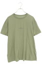 メゾンマルジェラ Maison Margiela サイズ:L S50GC0669 ロゴ刺繍Tシャツ(カーキ)【224052】【HJ12】【メンズ】【中古】bb3...