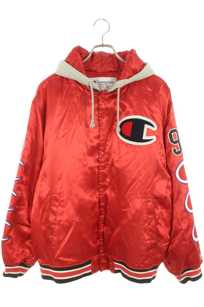 楽天市場】supreme×champion 18aw hooded satin varsity jacket 楽天市場】supreme×champion 18aw hooded satin varsity jacket