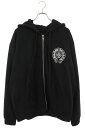 クロムハーツ Chrome Hearts サイズ:L SWTSHRT HD ZIP LTD 台湾限定ホースシューバックプリントジップアップパーカー(ブラック×シ...