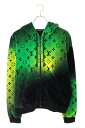 ルイヴィトン LOUISVUITTON サイズ:M RM241M FVH HQY30W モノグラムベルベットジップアップパーカー(グリーン×ブラック)【3240...