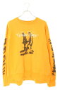 オフホワイト OFF-WHITE サイズ:L 20SS OMBA037R20E30009 スプレーバイアスプリントエンブロイダリースウェット(オレンジ×ブラック...