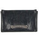クロムハーツ Chrome Hearts CARD CASE マグネット式レザーカードケース(ブラック×シルバー)【324052】【GZ11】【小物】【中古】...