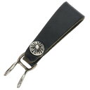 クロムハーツ Chrome Hearts BELT LOOP クロスボールボタンレザーベルトループ(ブラック×シルバー 総重量23.08g)【724052】【...