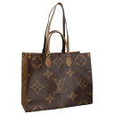 ルイヴィトン LOUISVUITTON サイズ:GM M45320 オンザゴーGM モノグラム・ジャイアントリバースショルダーバッグ(ブラウン)【324052】...