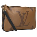 ルイヴィトン LOUISVUITTON M69203 ポシェット・ドゥーブル ジップ モノグラム・ジャイアントリバースショルダーバッグ(ブラウン)【52405...