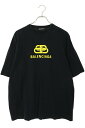 バレンシアガ BALENCIAGA サイズ:XS 578139 TEV48 BBロゴプリントTシャツ(ブラック×イエロー)【424052】【HJ12】【メンズ】...