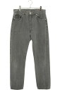 クロムハーツ Chrome Hearts ×リーバイス LEVI'S サイズ:34インチ U VNTG JEAN BLK RED TAB クロスボールボタンウォ...