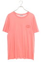 ディオール DIOR サイズ:XL 013J600A0589 CDアイコン刺繍Tシャツ(ピンク)【724052】【OM10】【メンズ】【中古】bb384#rin...