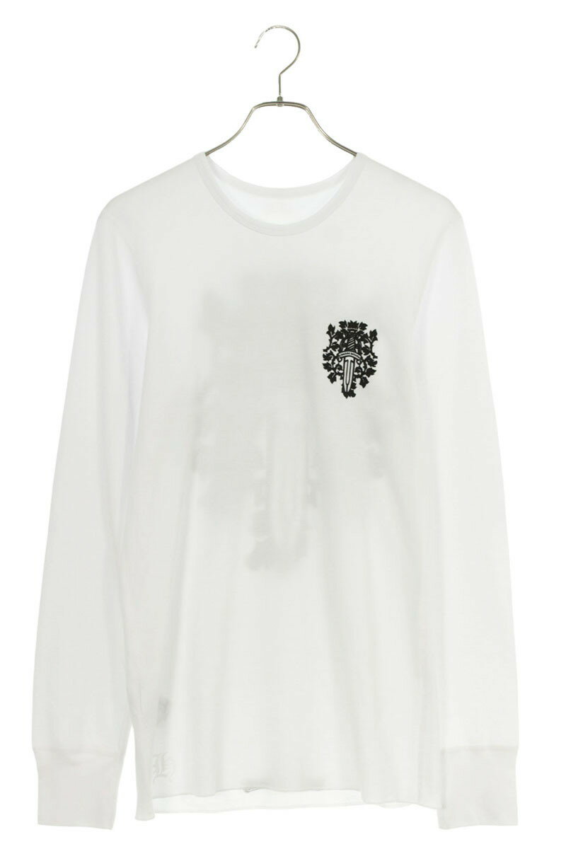 クロムハーツ Chrome Hearts サイズ:L Thermal L S バックダガープリントサーマル長袖カットソー(ホワイト)【105052】【NO05】【メンズ】【中古】bb297#rinkan*A