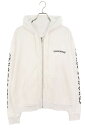 クロムハーツ Chrome Hearts サイズ:M SWTSHRT HD ZIP ジップパーカー バックスクロールラベルロゴプリントジップパーカー(ホワイト×...