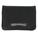 クロムハーツ Chrome Hearts CRD CSE3PKTWDV1 アーチロゴプレート3ポケットレザーカードケース(ブラック×シルバー)【105052】【GZ11】【小物】【中古】bb398#rinkan*A(4)