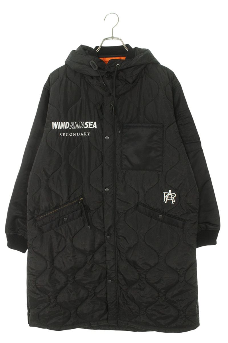 ウィンダンシー WIND AND SEA ×アメリカンラグシー AMERICAN RAG CIE サイズ:M 232GM-J1091ARC インサレーションキルトコート(ブラック)【305052】【BS99】【メンズ】【中古】bb212#rinkan*B