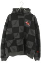 アンチプロモ ANTI PROMO サイズ:L 99 EYES HOODIE MATTY BOYプリントプルオーバーパーカー(ブラック×グレー)【105052】...