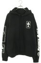 クロムハーツ Chrome Hearts サイズ:L CH JJS HD PLVR Deadly doll マイアミ限定デッドリードールプリントパーカー(ブラッ...