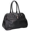 クロムハーツ Chrome Hearts GYM MD ジムバッグ ラージCHクロス付きレザーハンドバッグ(ブラック×シルバー)【105052】【SS07】【...