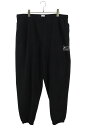 ステューシー STUSSY ×ナイキ NIKE サイズ:L ダブルネームロゴ刺繍スウェットロングパンツ(ブラック)【505052】【BS99】【メンズ】【中古】bb410#rinkan*B