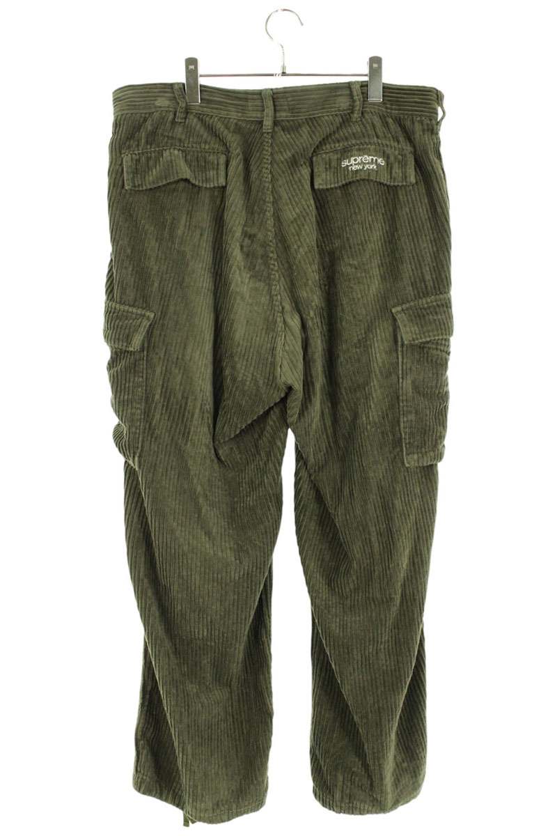 シュプリーム SUPREME　サイズ:34インチ 24AW Wide Wale Corduroy Cargo Pant コーデュロイカーゴロングパンツ(オリーブ)【505052】【BS99】【メンズ】【中古】bb429#rinkan*B