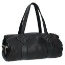 クロムハーツ Chrome Hearts DUFFLE TINY タイニーダッフル ダガージップレザーバッグ(ブラック×シルバー)【205052】【GZ11】...