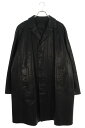 プラダ PRADA サイズ:48 UPS596 バックニットパッチレザーコート(ブラック)【305052】【SB01】【メンズ】【中古】bb356#rinkan...