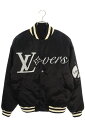 ルイヴィトン LOUISVUITTON サイズ:46 RM241 GPD HQB71E エンブロイダードナイロンベースボールブルゾン(ブラック×クリア)【305...