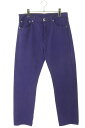 クロムハーツ Chrome Hearts サイズ:32インチ U VNTG JEAN PRPL RED TAB クロスボールボタンカラーデニムパンツ(パープル×...