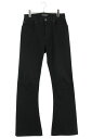 バレンシアガ BALENCIAGA サイズ:M 751089 TNW11 ブーツカットフレアデニムパンツ(ブラック)【605052】【BS99】【メンズ】【レデ...