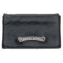 クロムハーツ Chrome Hearts CARD CASE カードケース レザーカードケース(ブラック×シルバー)【605052】【OM10】【小物】【中古...
