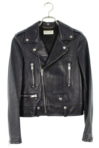 サンローランパリ SAINT LAURENT PARIS サイズ:F34 L01 369615 Y5JA2 クラシックモーターサイクルライダースレザージャケット(ネイビー)【605052】【SB01】【レディース】【中古】bb384#rinkan*B サンローランパリ SAINT LAURENT PARIS サイズ:F34 L01 369615 Y5JA2 クラシックモーターサイクルライダースレザージャケット(ネイビー)【605052】【SB01】【レディース】【中古】bb384#rinkan*B
