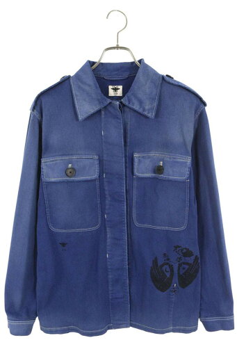 クリスチャンディオール Christian Dior サイズ:34 7H27209TF339 ユーズド加工シャツジャケット(ネイビー)【905052】【BS99】【レディース】【中古】bb33#rinkan*A クリスチャンディオール Christian Dior サイズ:34 7H27209TF339 ユーズド加工シャツジャケット(ネイビー)【905052】【BS99】【レディース】【中古】bb33#rinkan*A