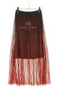 バレンシアガ BALENCIAGA サイズ:34 502584 T6135 レイヤードスカート(レッド×ブラック)【215052】【BS99】【レディース】【中古】bb33#rinkan*A
