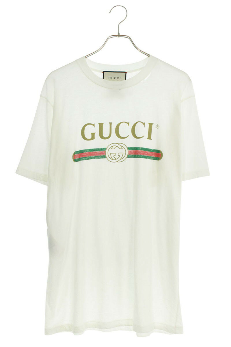 グッチ GUCCI　サイズ:M 457095 X5L89 ヴィンテージロゴTシャツ(ホワイト)【815052】【OM10】【メンズ】【中古】bb33#rinkan*Bのサムネイル
