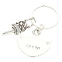 クロムハーツ Chrome Hearts SHIELD&No5 DGGR シールド#5ダガーキーリング 東京限定シルバーキーリング(シルバー 23.39g)【315052】【GZ11】【小物】【中古】bb297#rinkan*B
