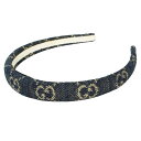 グッチ GUCCI 652835 3HAAH GG総柄カチューシャ(インディゴ)【106052】【BS99】【小物】【中古】bb187#rinkan*C