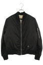 クロムハーツ Chrome Hearts サイズ:M 袖クロスパッチ付きファーボンバージャケットブルゾン(ブラック)【905052】【GZ11】【レディース】【...