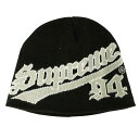 シュプリーム SUPREME 22AW Script Beanie スクリプトロゴビーニー(ブラック)【106052】【BS99】【小物】【中古】bb423#rinkan*B