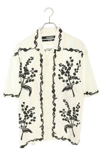 ジャックムス JACQUEMUS サイズ:48 246SH202 プリントデザイン半袖シャツ(ホワイト)【415052】【BS99】【メンズ】【中古】bb132#rinkan*B ジャックムス JACQUEMUS サイズ:48 246SH202 プリントデザイン半袖シャツ(ホワイト)【415052】【BS99】【メンズ】【中古】bb132#rinkan*B