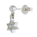 クロムハーツ Chrome Hearts 18K TNY STR 1DIA タイニースタードロップ1ダイヤ 1ダイヤ ホワイトゴールドピアス(ホワイトゴールド...